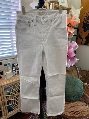 Madewell White Cali Demi Boot Denim Jeans